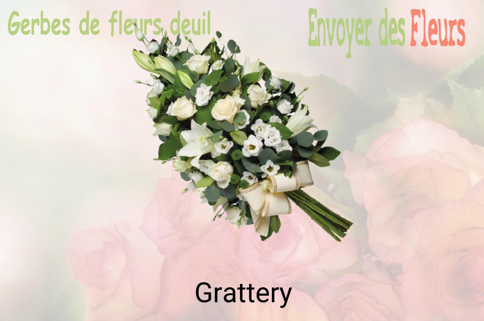 Gerbe de fleurs de deuil livrée à Grattery